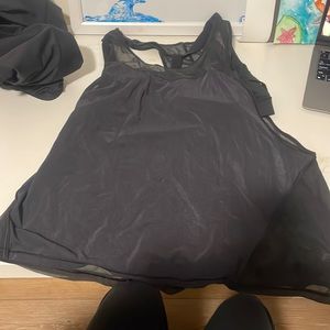 Mesh outside black sports bra inside